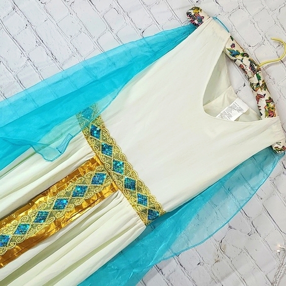 Spirit Halloween Egyptian Pharaoh Cleopatra Dress & Pharaoh Hat Women Sz M(8-10) - Picture 8 of 17